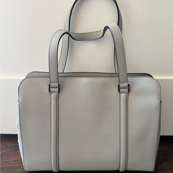 kate spade Structured Grey Work Tote with Gold Accents - Picture 2 of 6